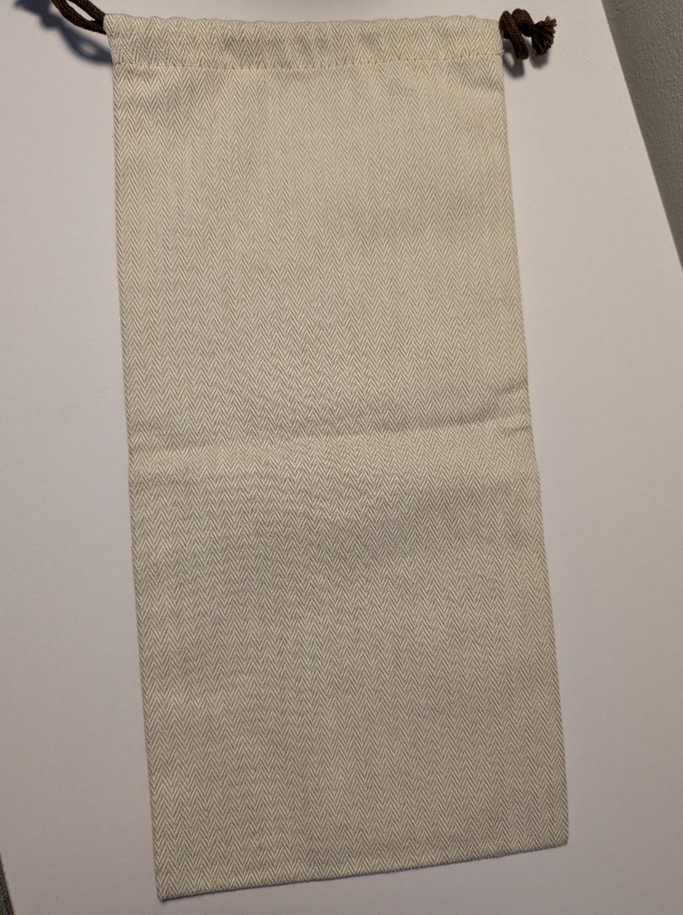 Authentic Hermès Herringbone Canvas Dust Bag | Drawstring Luxury Bag Sleeper - Picture 4 of 4